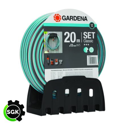 GARDENA Classic Hose 13 mm (½") x 20 metres  INCLUDES fittings and hose bracket (241-20)

(AVAILABLE IN FROM APRIL 2025 - REPLACEMENT FOR 18005-20)
